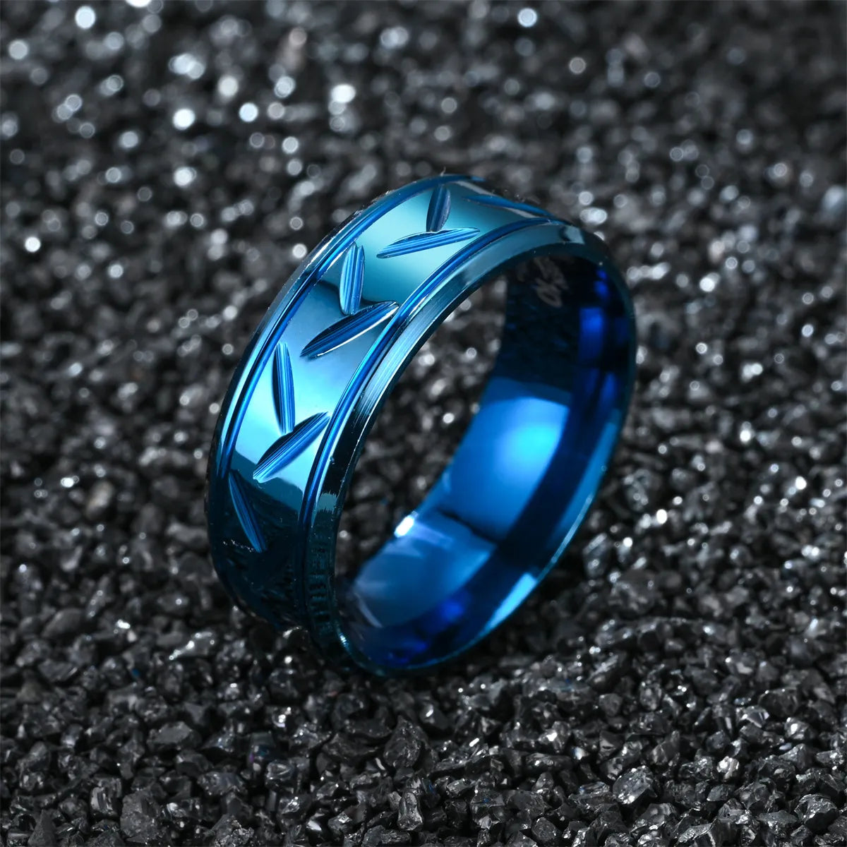 custom made rings for women with diamonds -Simple Style Solid Color Stainless Steel Men'S Rings