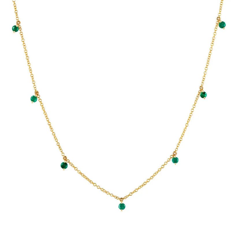 sparkling heart-shaped necklaces for women -Emerald Confetti Necklace