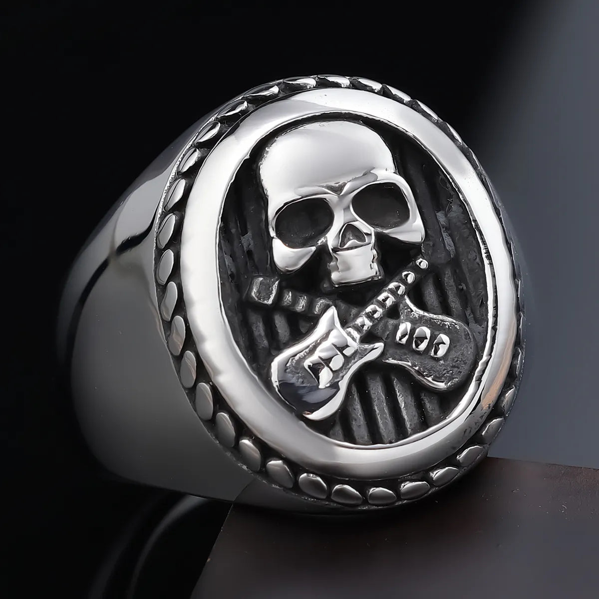 unique gold wedding bands for women -Hip-Hop Streetwear Skull 304 Stainless Steel Titanium Steel Men'S Rings