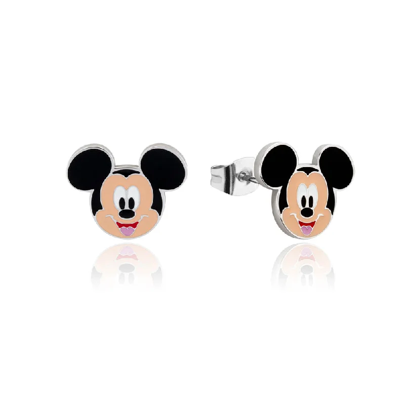 stylish gemstone hoop earrings for women -Disney Stainless Steel Mickey Stud Earrings