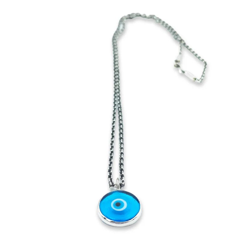 opal necklaces for women -Murano Glass Evil Eye Pendant Necklace