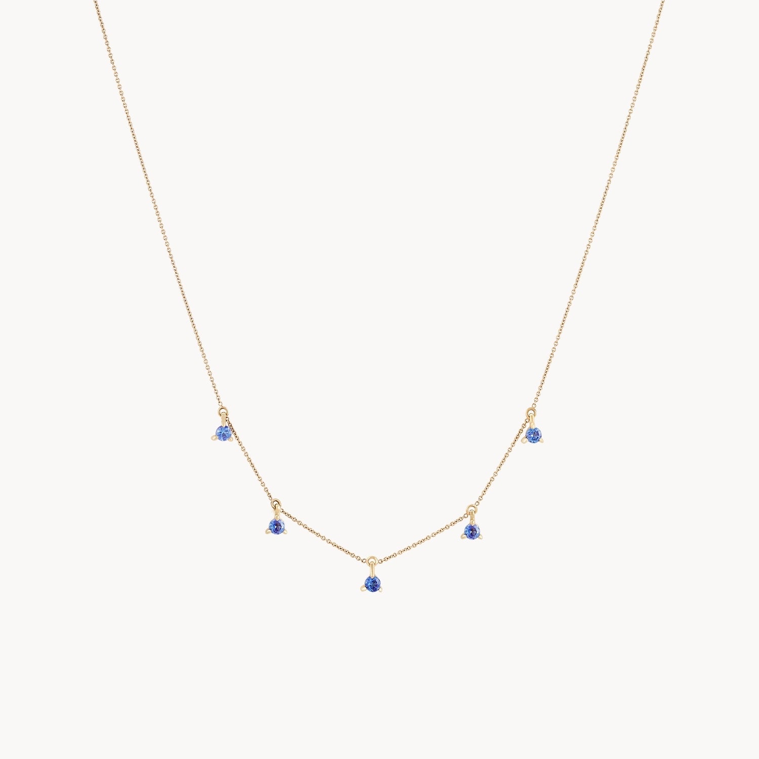 celestial gemstone heart necklaces for women -wildflower tanzanite petal necklace - 14k yellow gold, tanzanite