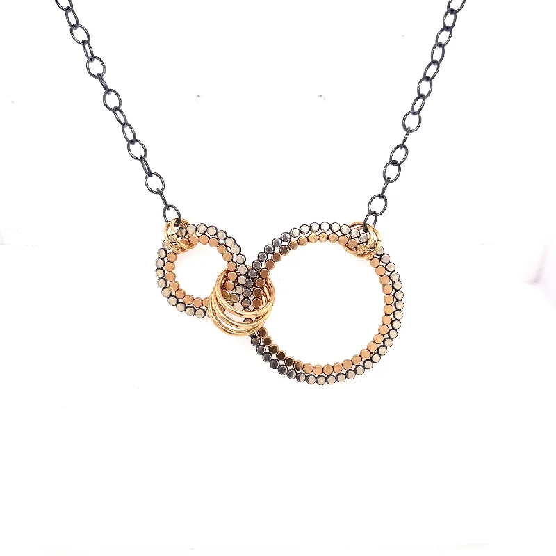 trendy heart pendants for women -Signature Double Bead Harmony (N1895)