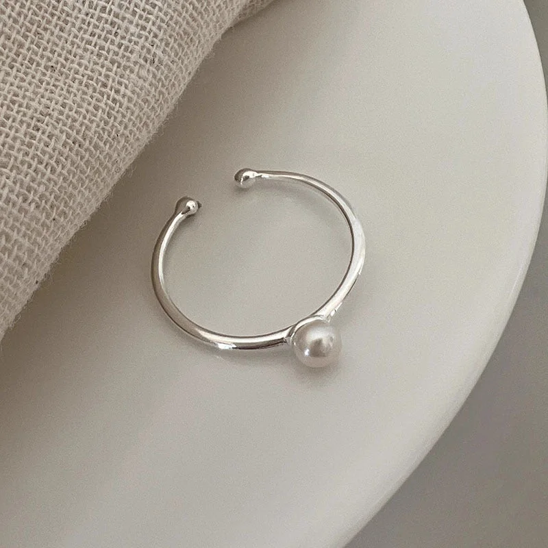 E305 Pearl Ring-Silver