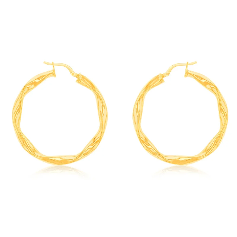 sparkling diamond earrings for women -9ct Yellow Gold Silverfilled Fancy Earrings