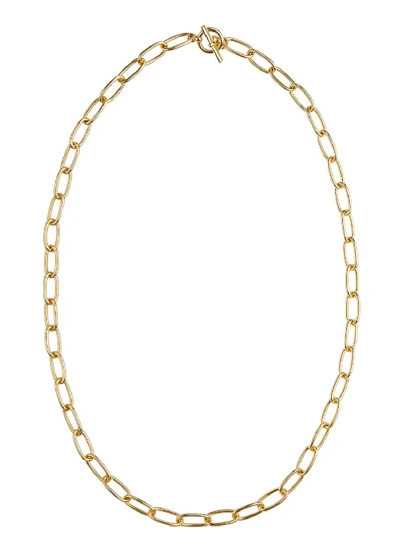 stacked chain necklaces for women -LONG OVAL TOGGLE