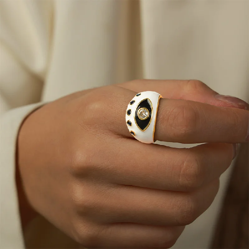 A731-White Glaze Ring