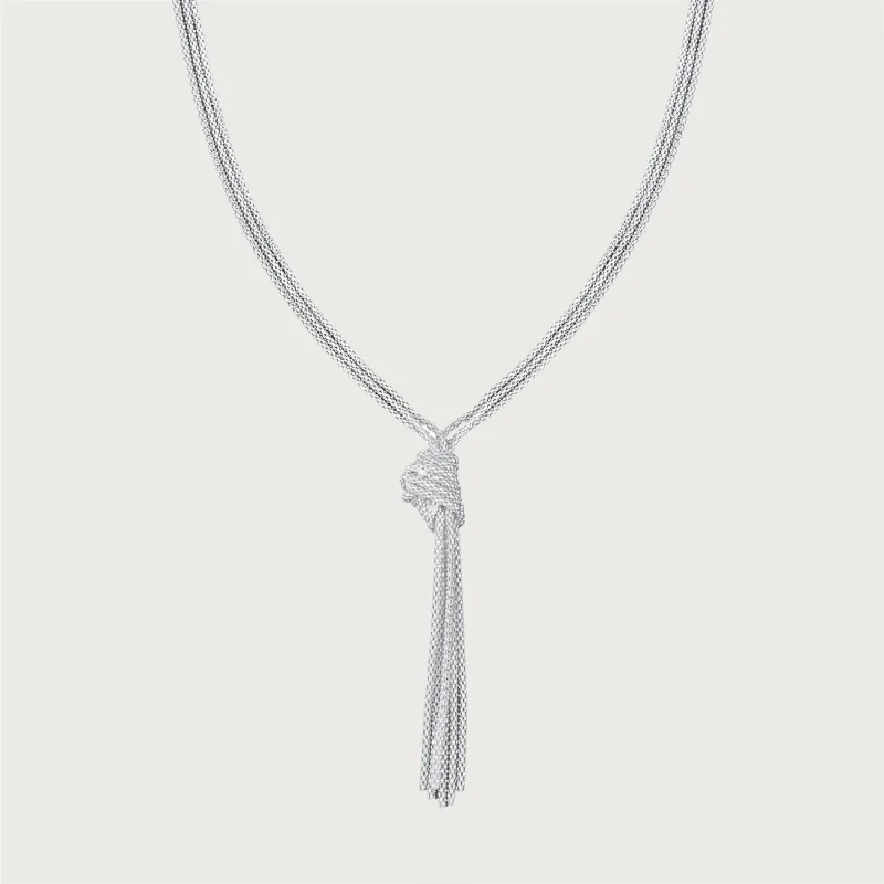 luxurious pendant necklaces for women -Knot Link Necklace