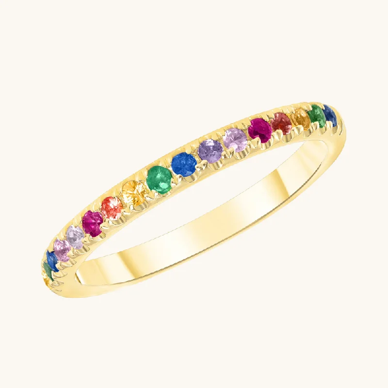 amethyst rings for women -The Rainbow Ring