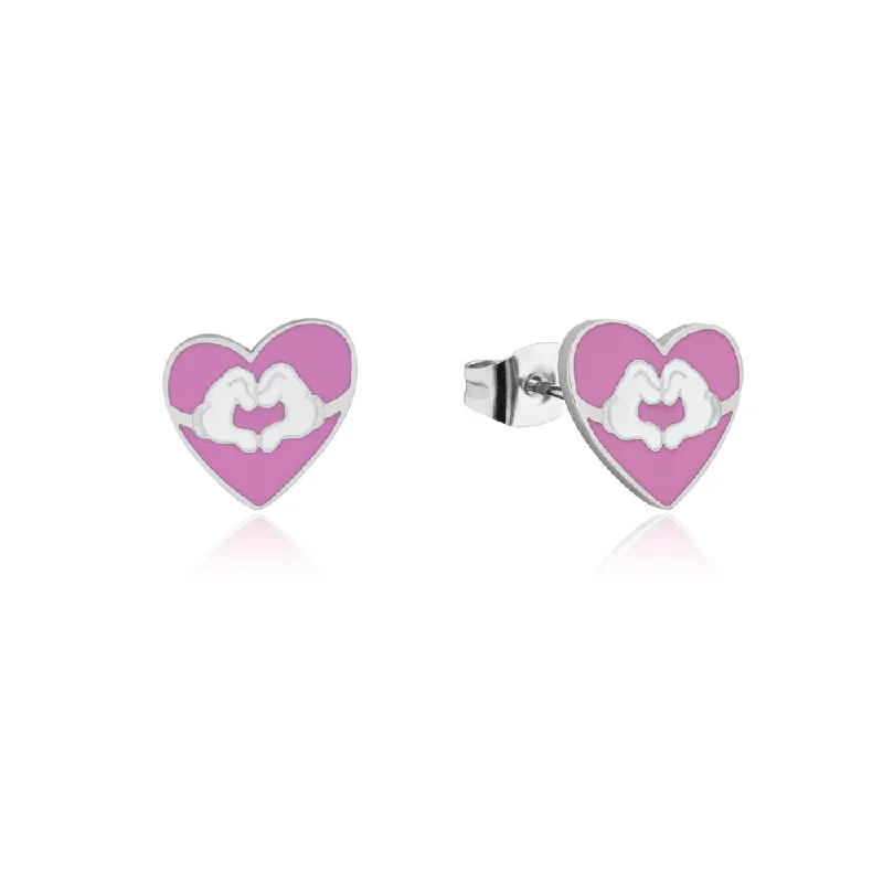 handmade earrings for women -Disney Stainless Steel Love Stud Earrings