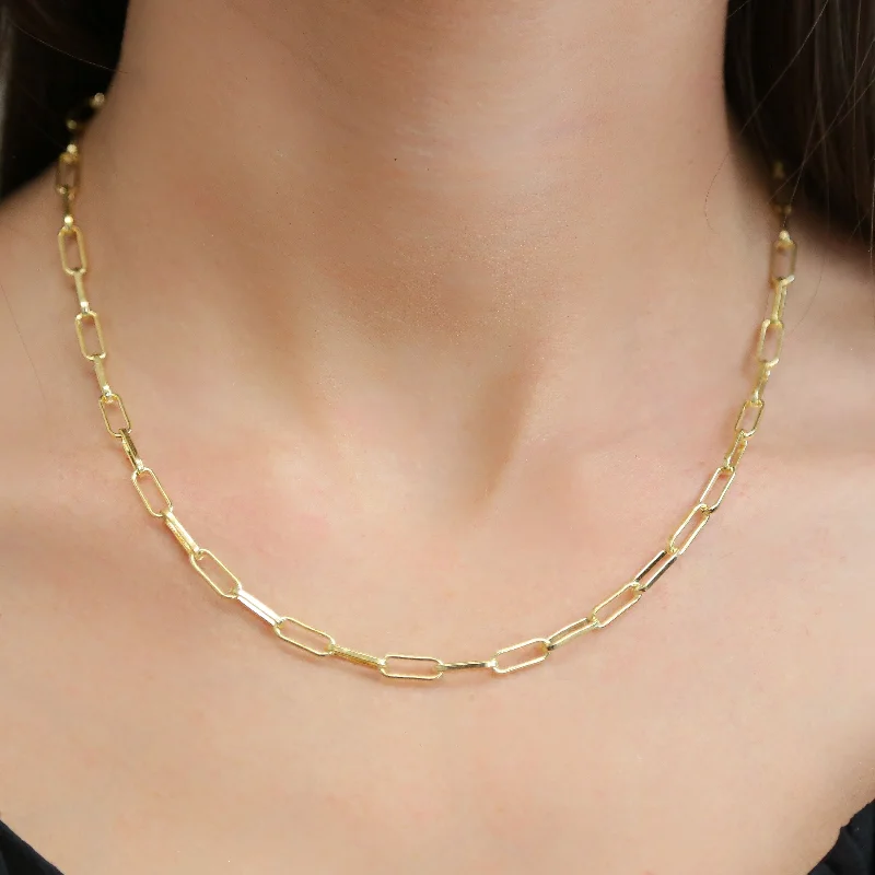 radiant bar necklace pendants for women -CHAINED - Gold Link Chain Necklace