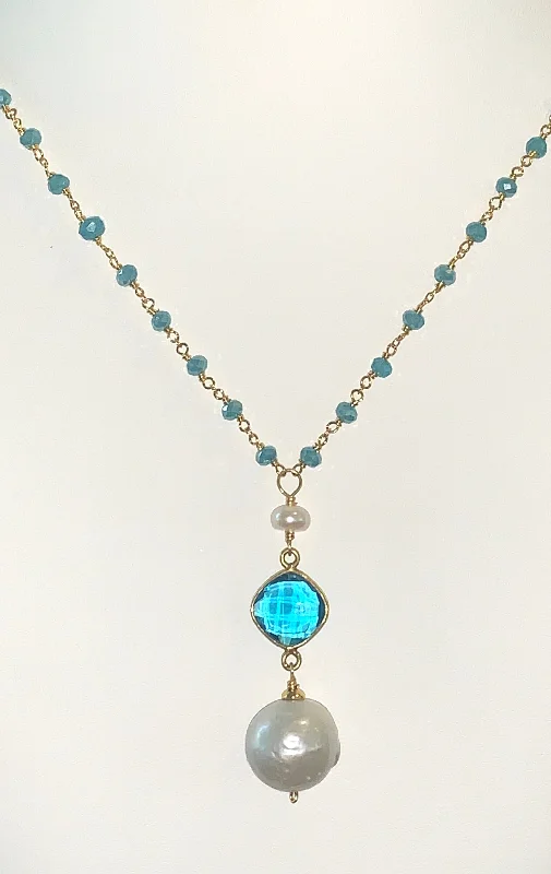 simple gold necklaces for women -London Blue Baroque