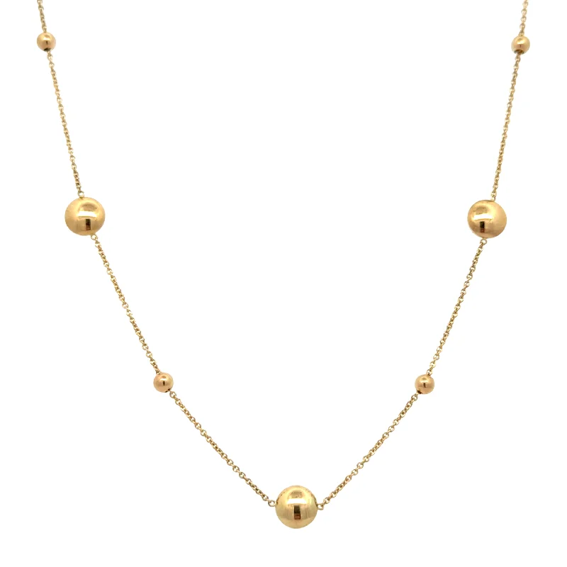 radiant pendants for women -Ball & Sphere Station Chain