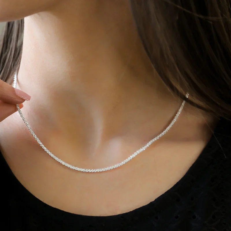 luxury gemstone heart necklaces for women -WATERFALL | 925 Sterling Silver Chain Necklace