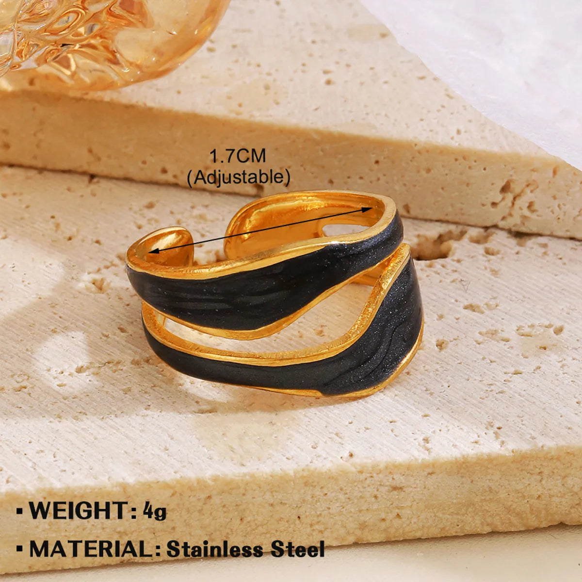 Shaped Ring-Black