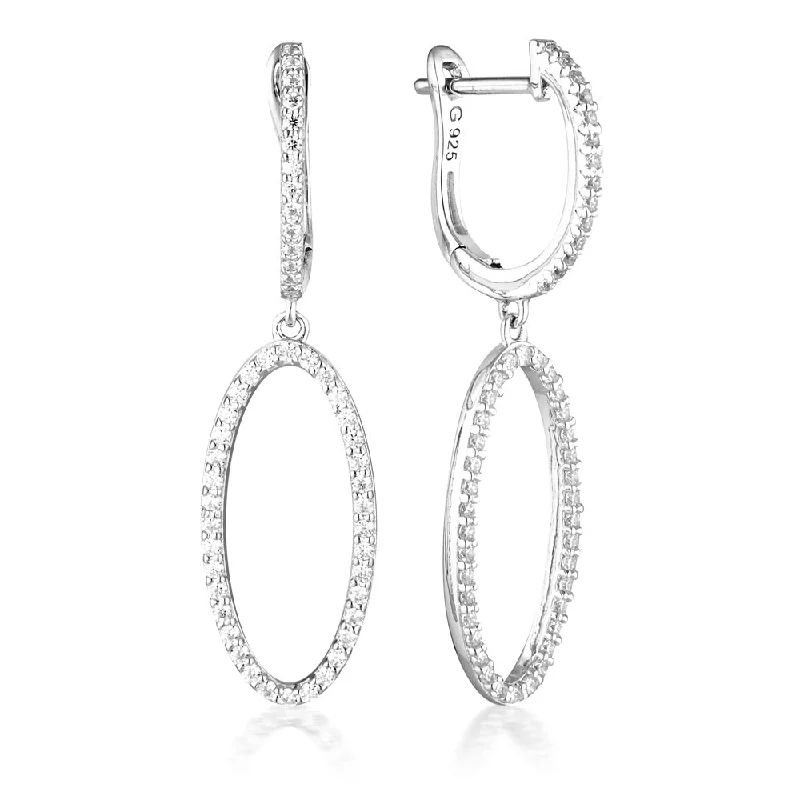 casual earrings for women -Georgini Aurora Sterling Silver Celestial Earrings