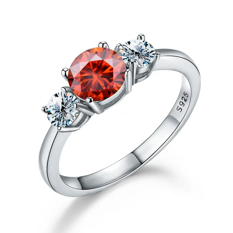 1 Karat (Pomegranate Red Moissanite)