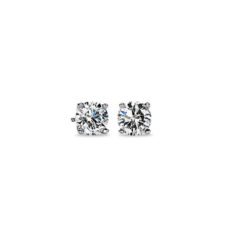 radiant drop earrings for women -Natural Brilliant Cut Diamond Stud Earrings