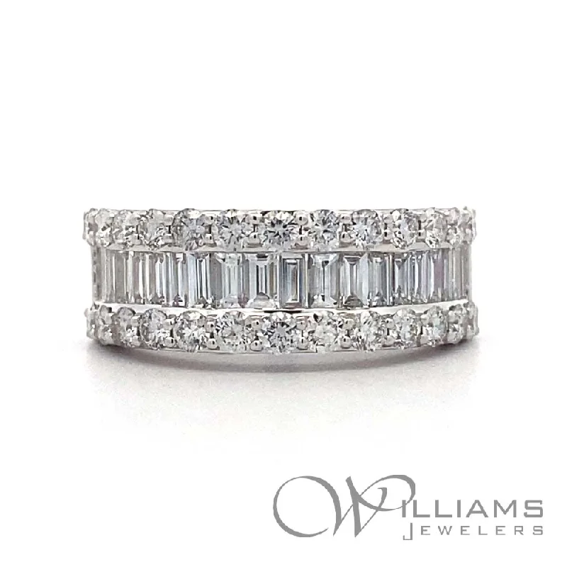 engagement rings with oval diamonds and rubies -Williams Signature 18 Karat Diamond Ring