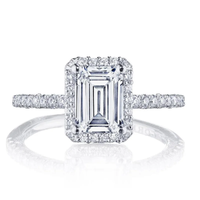 engagement rings with custom diamond cuts -Emerald Bloom Engagement Ring