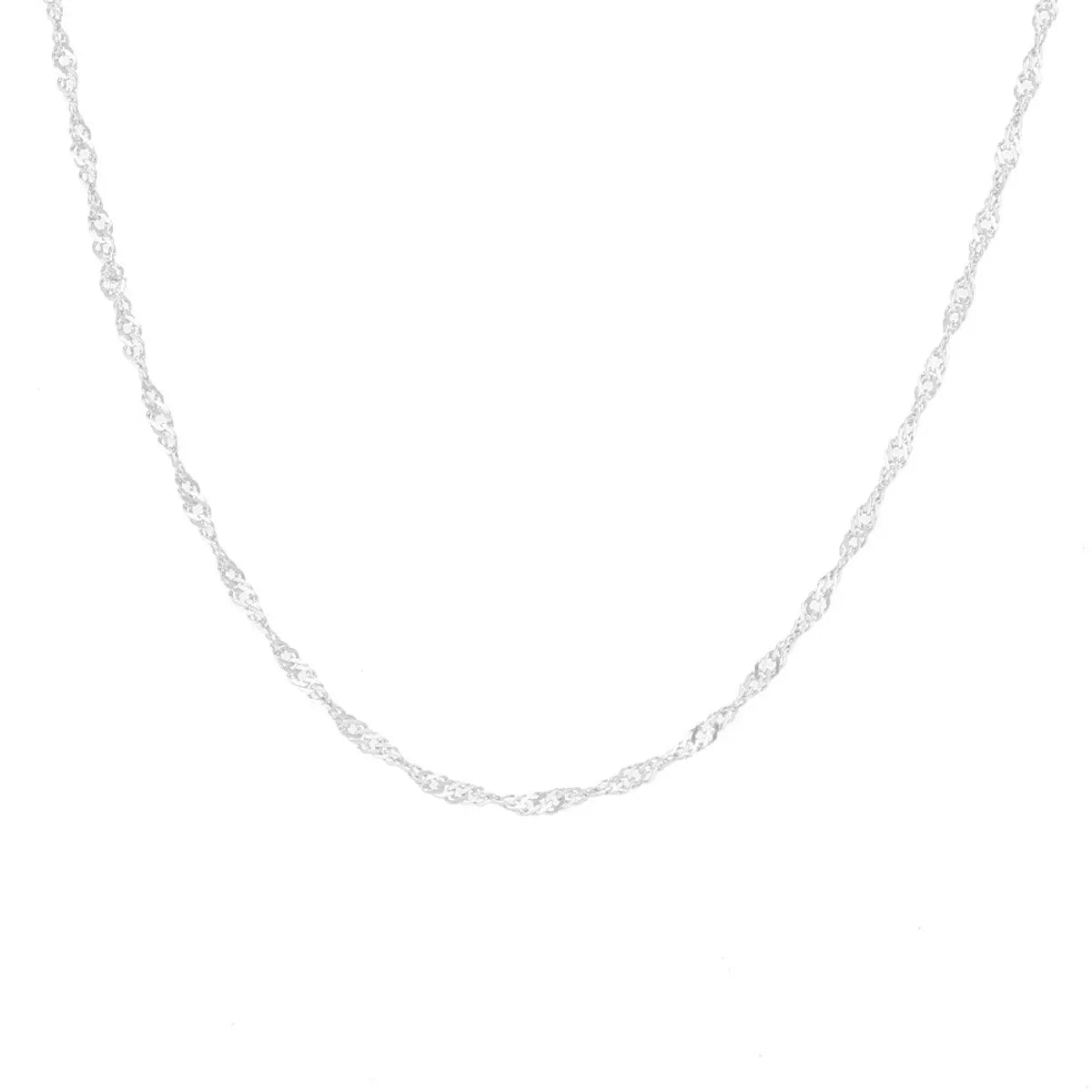 Silver-Single Layer Necklace 45 5cm