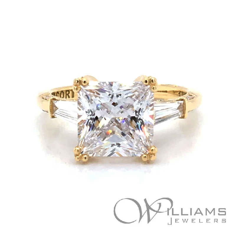 timeless engagement rings with gold bands -Tacori RoyalT 18 Karat Diamond Engagement Ring