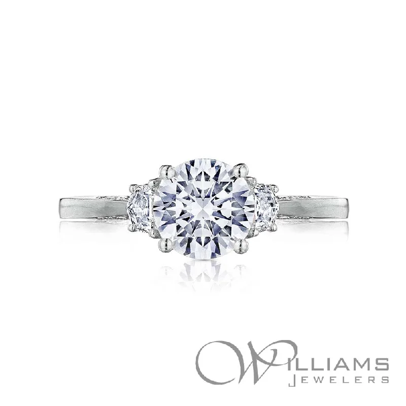 engagement rings with square cut diamonds -Tacori Simply Tacori 18 Karat Diamond Engagement Ring