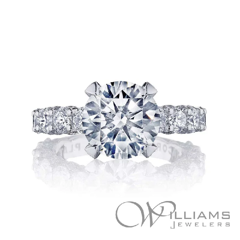 solitaire diamond engagement rings for women -Tacori RoyalT Plat Diamond Engagement Ring