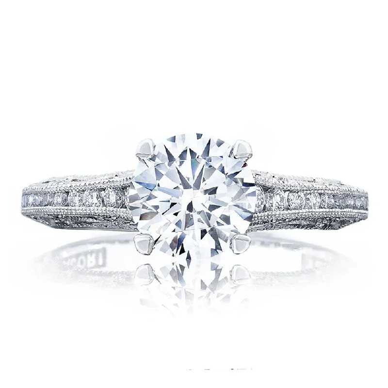 engagement rings with princess cut sapphires -Round Solitaire Engagement Ring