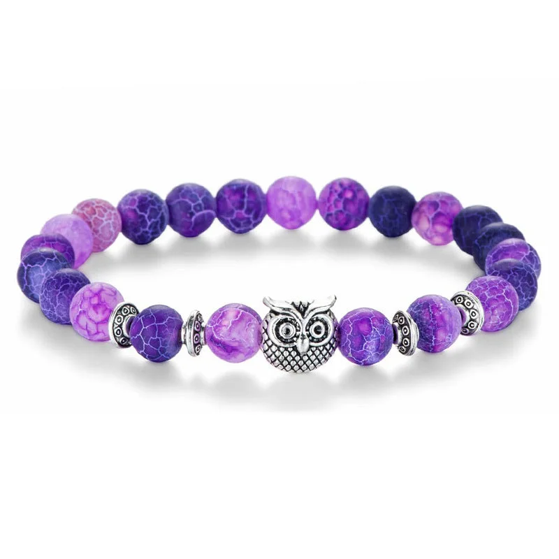 Purple Striped Agate Bracelet