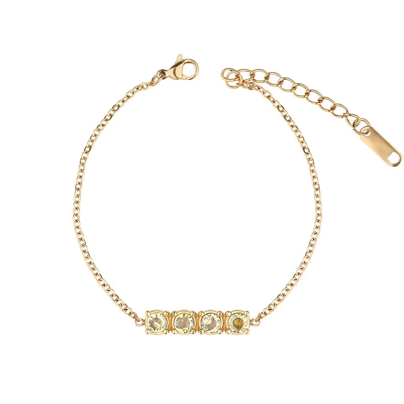 B2028-GO-E414-Gold Cross Bracelet-KN0248-MI-N200029Y