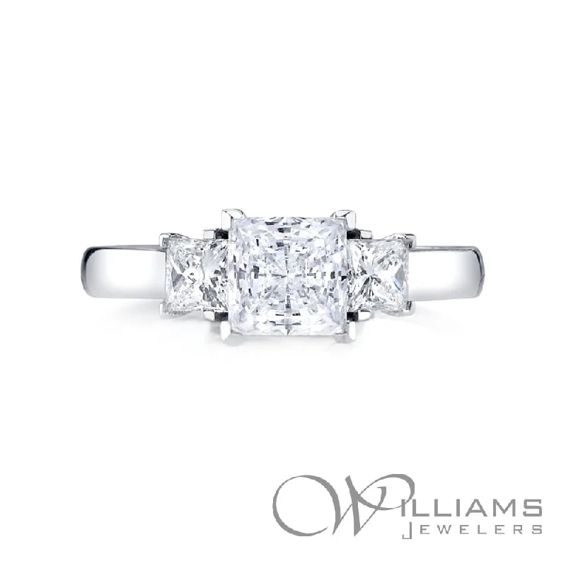 engagement rings with oval diamonds and sapphires -Williams Signature 14 Karat Diamond Engagement Ring