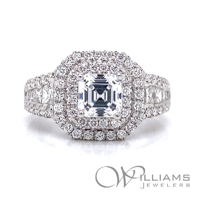 engagement rings with blue diamonds -Williams Signature 14 Karat Diamond Engagement Ring