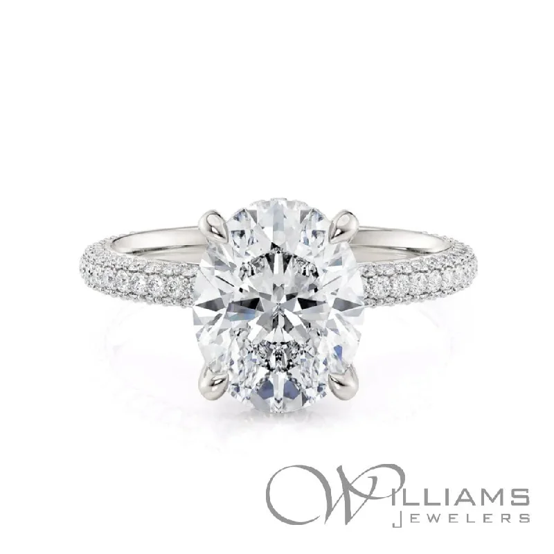 unique engagement rings for women -Michael M Crown 18 Karat Diamond Engagement Ring