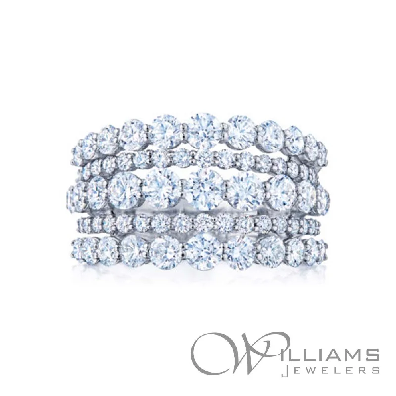 trendy engagement rings with white diamonds -Kwiat Lyric 18 Karat Diamond Ring