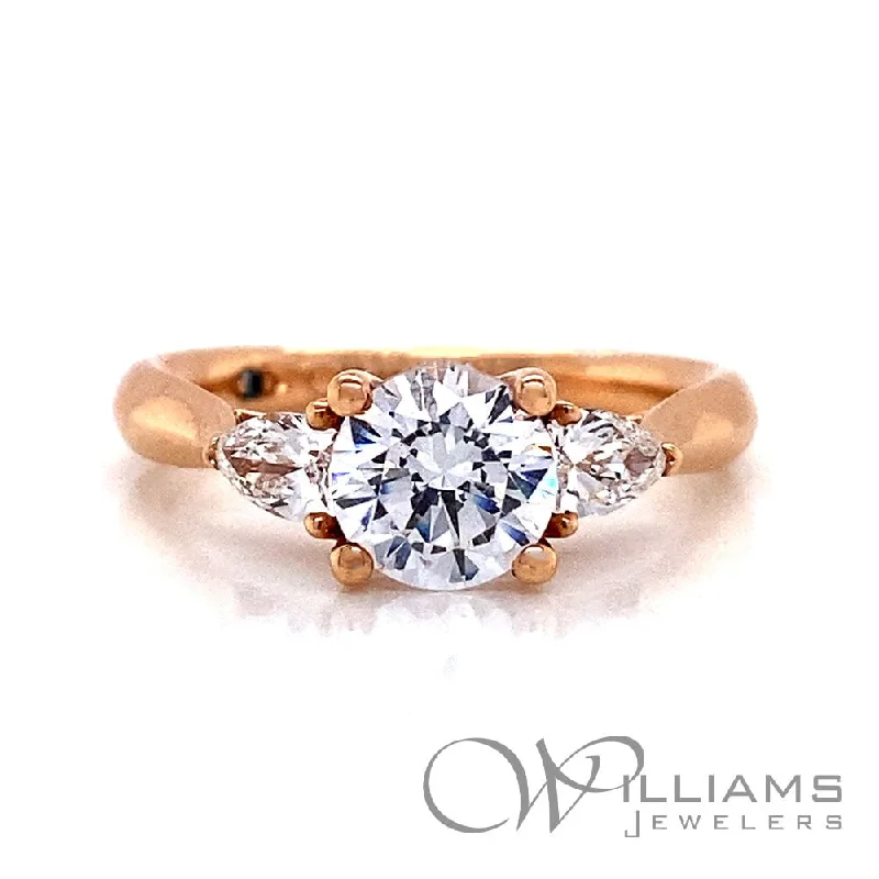 vintage style diamond engagement rings for women -Williams Signature 14 Karat Diamond Engagement Ring