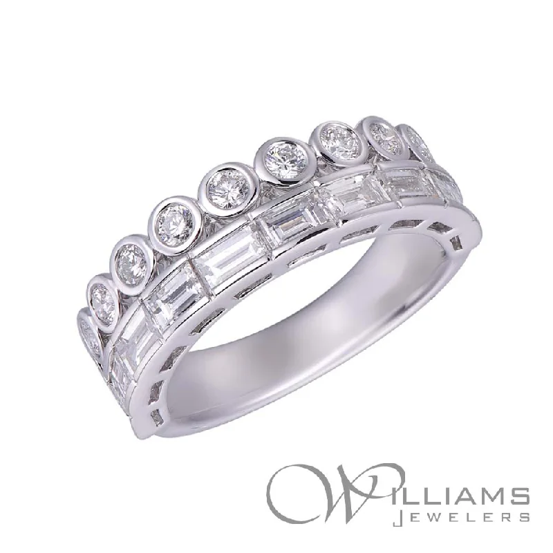 radiant engagement rings with rubies and sapphires -Williams Signature 18 Karat Diamond Ring