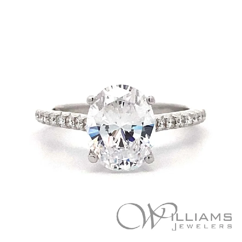 engagement rings with round rubies and sapphires -Williams Signature 14 Karat Diamond Engagement Ring