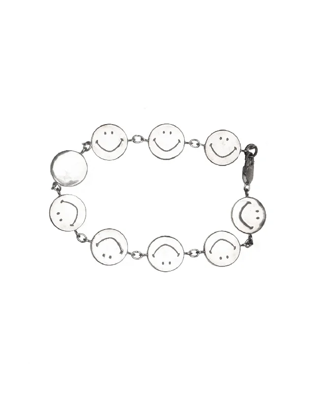 elegant gemstone bangle sets for women -Smile Bracelet - 925 Silver