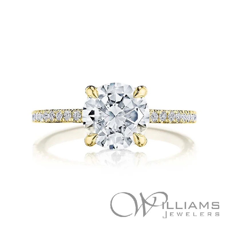 elegant solitaire engagement rings with diamonds -Tacori Simply Tacori 18 Karat Diamond Engagement Ring