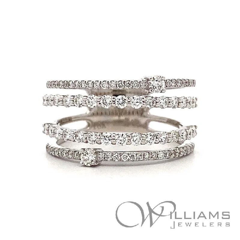 timeless engagement rings with round diamonds -Williams Signature 18 Karat Diamond Ring