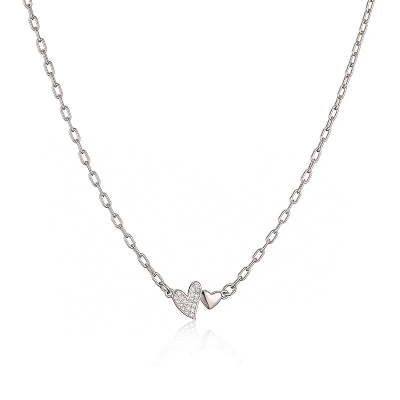 White Gold Color Love Necklace