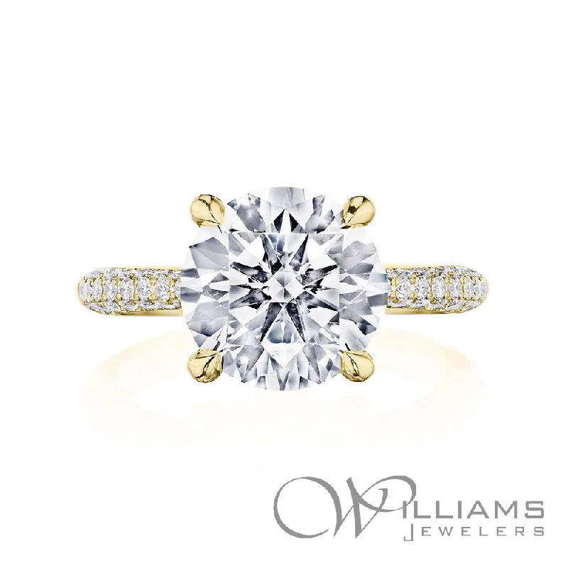 engagement rings with twisted bands -Tacori RoyalT 18 Karat Diamond Engagement Ring