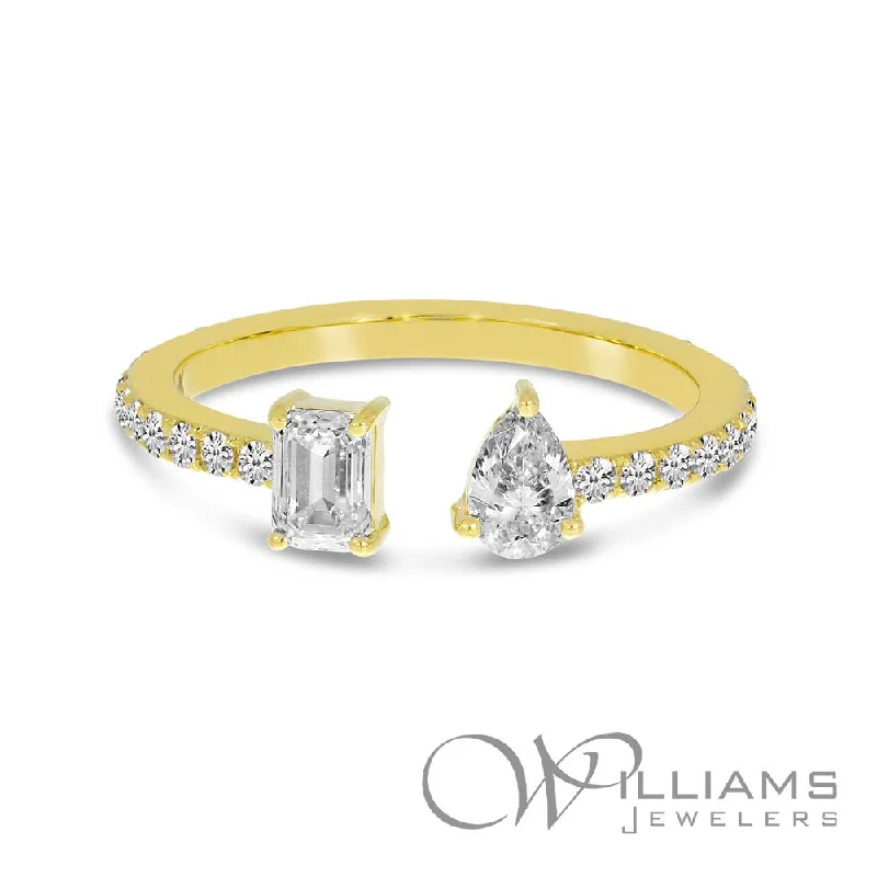 engagement rings with three round diamonds -Brevani 14 Karat Diamond Ring