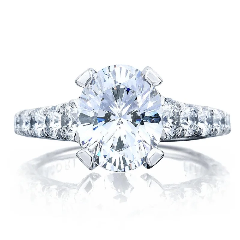 engagement rings with cushion cut diamonds -Oval Solitaire Engagement Ring