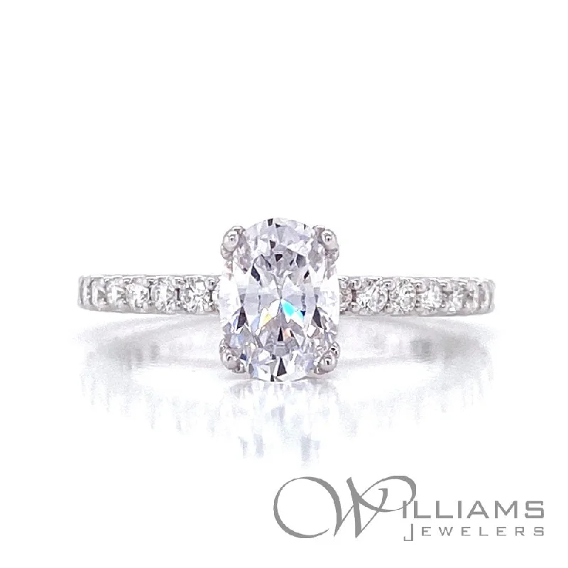 engagement rings with small diamond accents -Williams Signature 14 Karat Diamond Engagement Ring