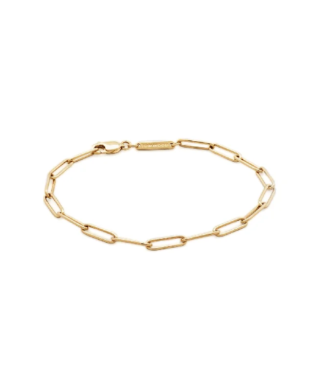 trendy crystal charm bracelets for women -Box Bracelet Plated Gold