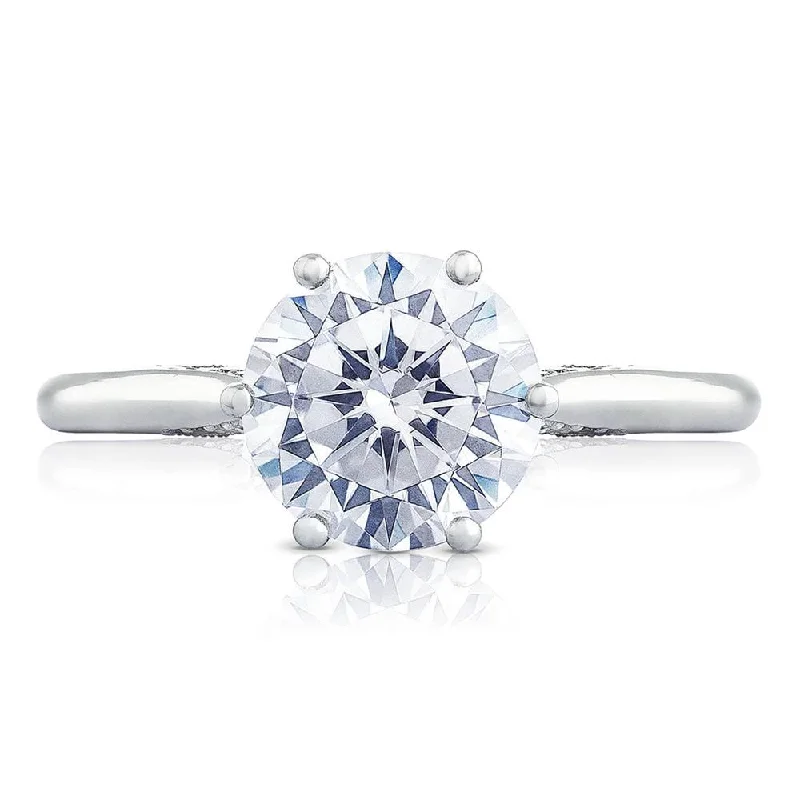 engagement rings with radiant sapphires and diamonds -Round Solitaire Engagement Ring