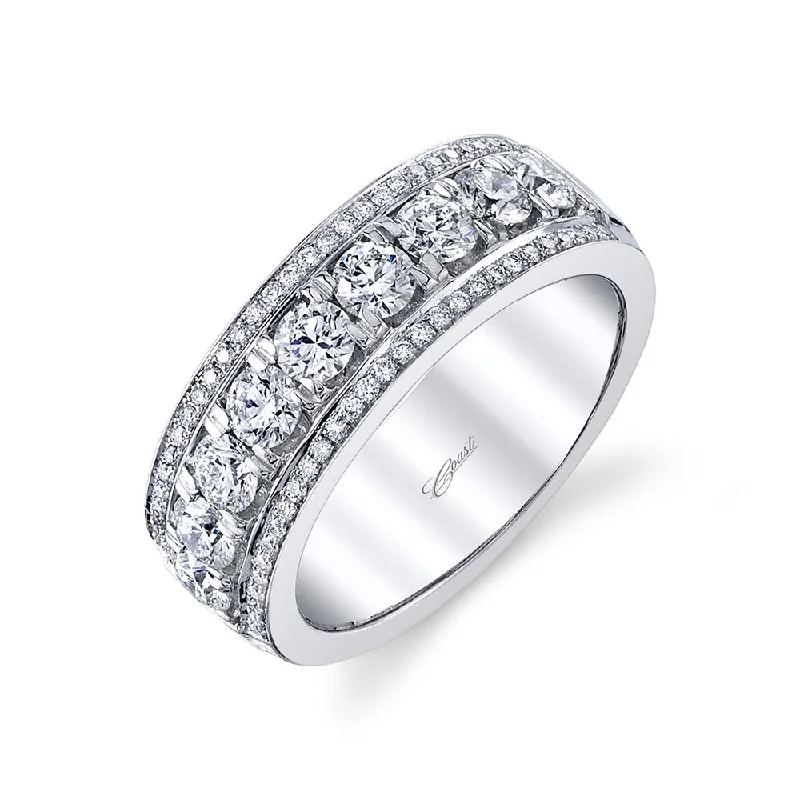 cushion cut engagement rings with side stones -Wedding Band