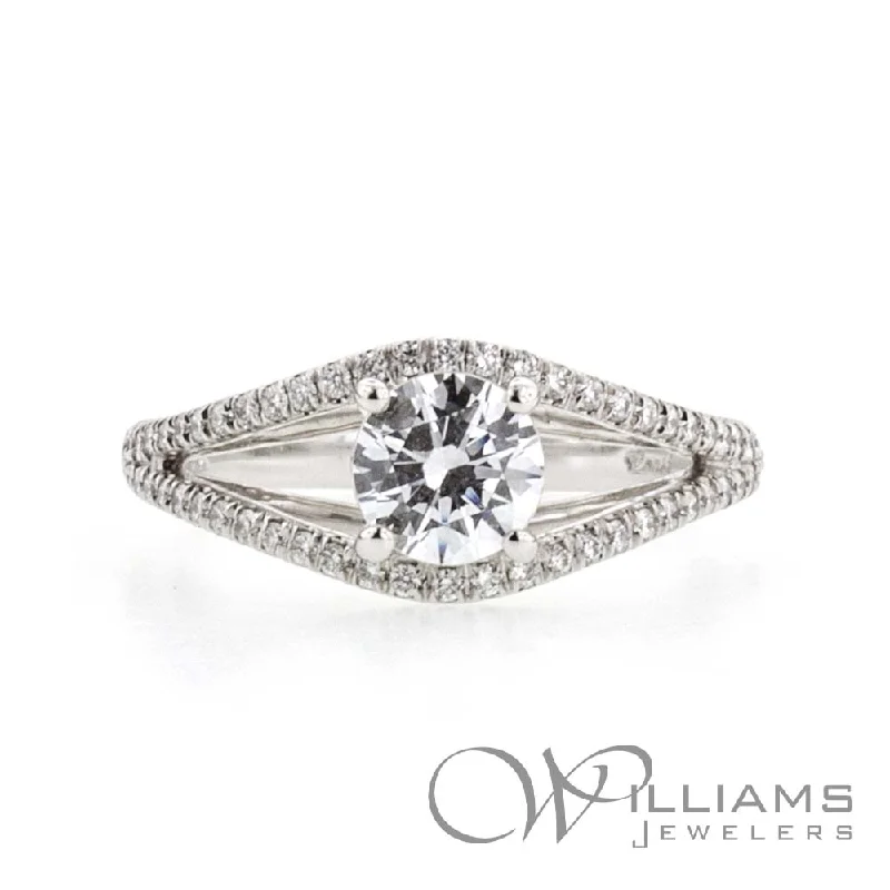 vintage engagement rings with square diamonds -Williams Signature 14 Karat Diamond Engagement Ring